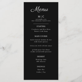 Flat Menu bruiloft Minimalistisch modern.