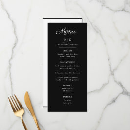 Flat Menu bruiloft Minimalistisch modern.