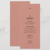 Flat Menu bruiloft Minimalistisch modern. (Voorkant / Achterkant)