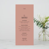 Flat Menu bruiloft Minimalistisch modern. (Staand voorkant)