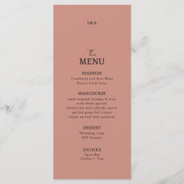 Flat Menu bruiloft Minimalistisch modern.