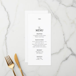 Flat Menu bruiloft Minimalistisch modern.