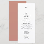 Flat Menu bruiloft Minimalistisch modern. (Voorkant / Achterkant)