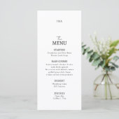 Flat Menu bruiloft Minimalistisch modern. (Staand voorkant)