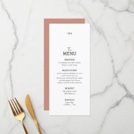 Flat Menu bruiloft Minimalistisch modern.