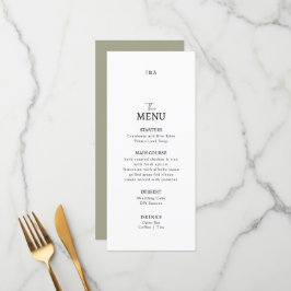 Flat Menu bruiloft Minimalistisch modern.