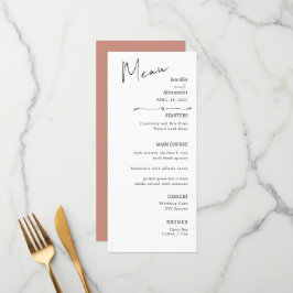 Flat Menu bruiloft Minimalistisch modern.