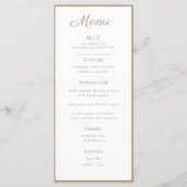Flat Menu bruiloft Minimalistisch modern. (Voorkant)