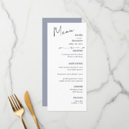 Flat Menu bruiloft Minimalistisch modern.