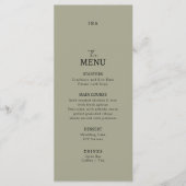 Flat Menu bruiloft Minimalistisch modern. (Voorkant)