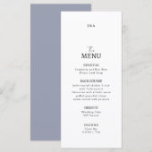 Flat Menu bruiloft Minimalistisch modern. (Voorkant / Achterkant)