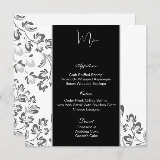 Flat Menu Kaart (Voorkant / Achterkant)