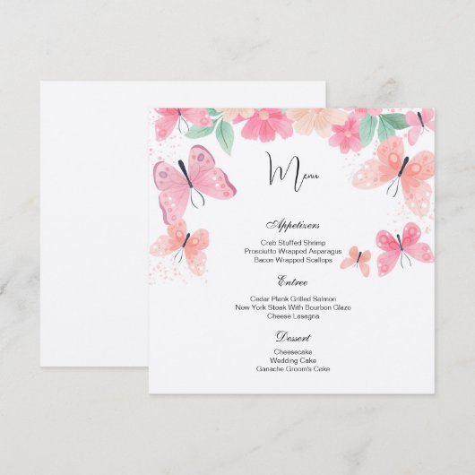 Flat Menu Kaart (Voorkant / Achterkant)