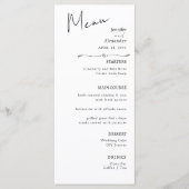 Flat Menu Minimalistische moderne kalligrafie, bru (Voorkant)