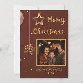 Flat Merry Christmas Holiday Kaart