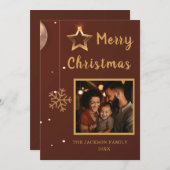  Flat Merry Christmas Holiday Kaart (Voorkant / Achterkant)