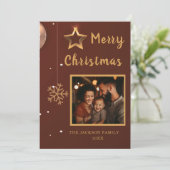  Flat Merry Christmas Holiday Kaart (Staand voorkant)