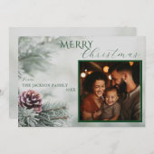 Flat Merry Christmas Vakantie Kaart met Envelope (Voorkant / Achterkant)