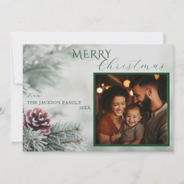 Flat Merry Christmas Vakantie Kaart met Envelope