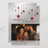 Flat Merry Christmas Vakantie Kaart met Envelope (Voorkant / Achterkant)