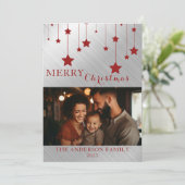Flat Merry Christmas Vakantie Kaart met Envelope (Staand voorkant)