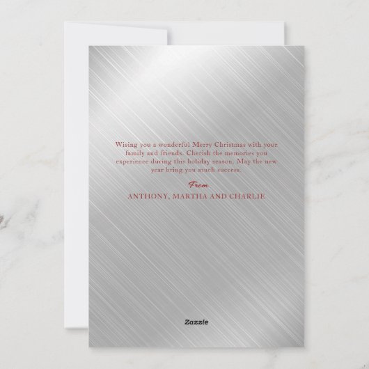 Flat Merry Christmas Vakantie Kaart met Envelope (Achterkant)