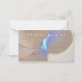 Flat Minimalist Invite Card Notitiekaartje (Voorkant)