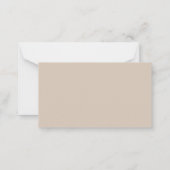 Flat Minimalist Invite Card Notitiekaartje (Achterkant)