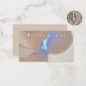 Flat Minimalist Invite Card Notitiekaartje (Voorkant / Achterkant in situ)