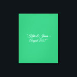 Flat Mint Green Background – Wedding Design Canvas Afdruk<br><div class="desc">Soft mint green background for wedding invites, save-the-dates, menus, digital templates, and elegant summer events. Bring understated charm and fresh elegance to your wedding stationery with this Flat Mint Green Texture Background. Perfectly suited for spring and summer weddings—or anytime you want a hint of modern tranquility—this clean, matte texture offers...</div>