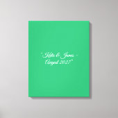 Flat Mint Green Background – Wedding Design Canvas Afdruk (Voorkant)