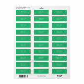 Flat Mint Green Background – Wedding Design Etiket (Full Sheet)