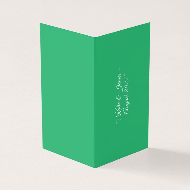 Flat Mint Green Background – Wedding Design Kaart (Buitenkant)