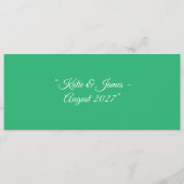 Flat Mint Green Background – Wedding Design Programmakaart (Voorkant)