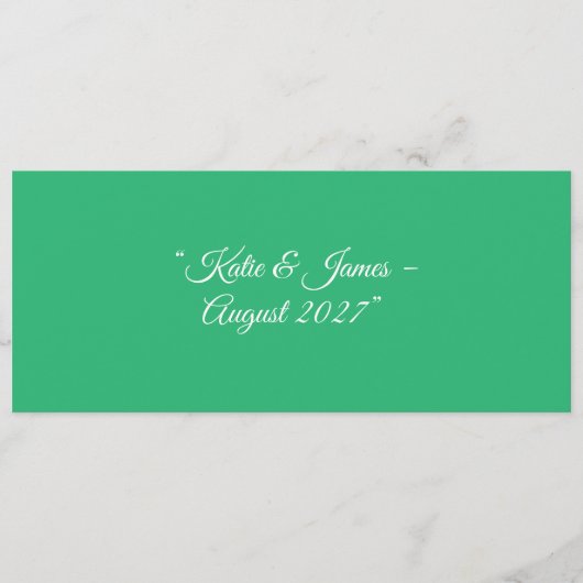 Flat Mint Green Background – Wedding Design Programmakaart (Voorkant)