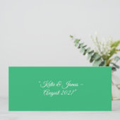 Flat Mint Green Background – Wedding Design Programmakaart (Staand voorkant)