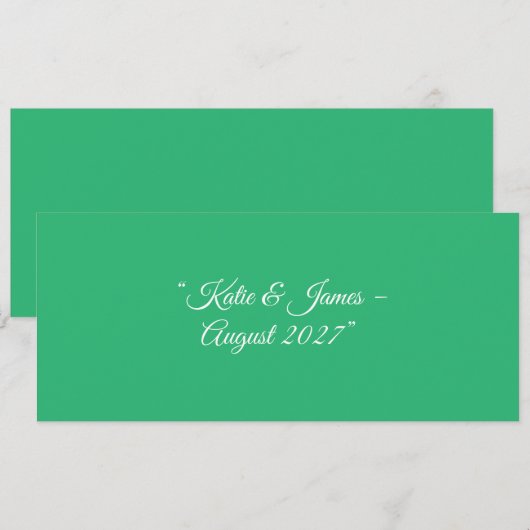 Flat Mint Green Background – Wedding Design Programmakaart (Voorkant / Achterkant)
