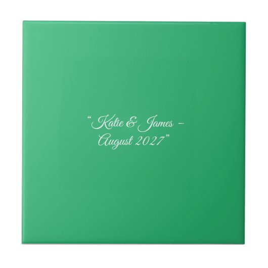 Flat Mint Green Background – Wedding Design Tegeltje (Voorkant)
