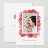 Flat-Moederdag voor geperst Lijst Feestdagenkaart (Voorkant / Achterkant)