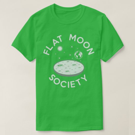 Flat moon-maatschappij t-shirt (Design voorkant)