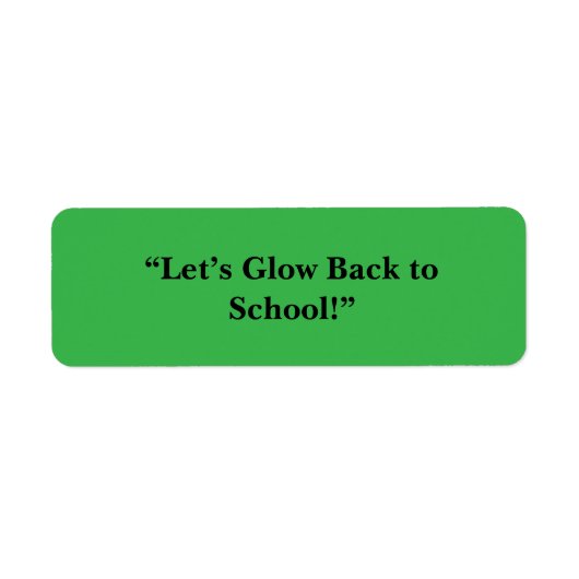 Flat Neon Green Background – School Texture Etiket (Voorkant)