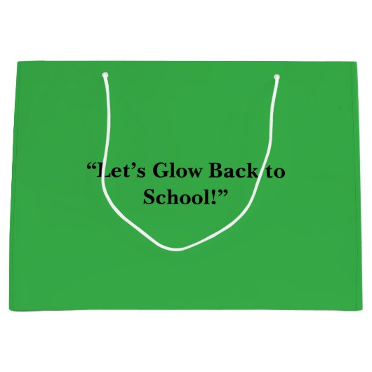 Flat Neon Green Background – School Texture Groot Cadeauzakje (Voorkant)