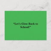 Flat Neon Green Background – School Texture Informatiekaartje (Voorkant)