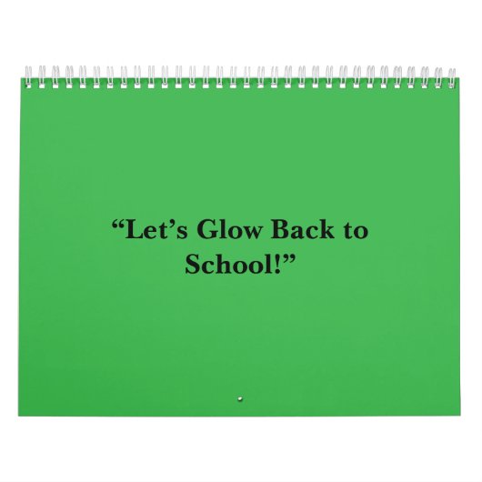 Flat Neon Green Background – School Texture Kalender (Hoes)