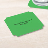 Flat Neon Green Background – School Texture Kartonnen Onderzetters (Gekanteld)