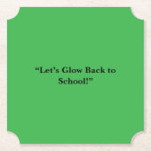 Flat Neon Green Background – School Texture Kartonnen Onderzetters (Voorkant)