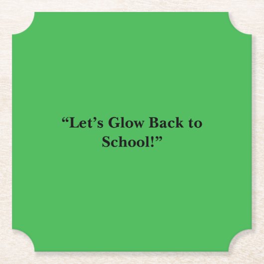 Flat Neon Green Background – School Texture Kartonnen Onderzetters (Voorkant)