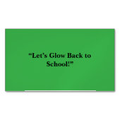Flat Neon Green Background – School Texture Magnetisch Visitekaartje (Voorkant)