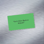 Flat Neon Green Background – School Texture Magnetisch Visitekaartje (Voorbeeld)