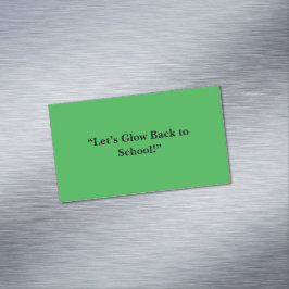 Flat Neon Green Background – School Texture Magnetisch Visitekaartje
